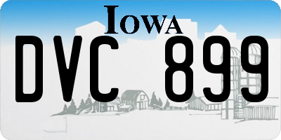 IA license plate DVC899