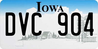 IA license plate DVC904