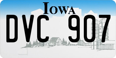 IA license plate DVC907