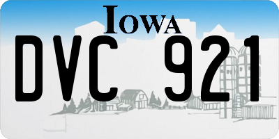 IA license plate DVC921