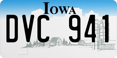 IA license plate DVC941