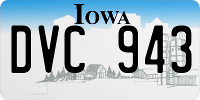 IA license plate DVC943