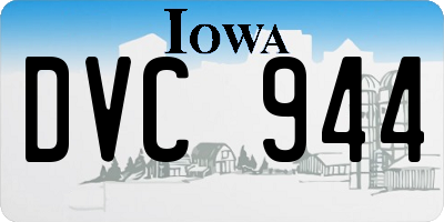 IA license plate DVC944