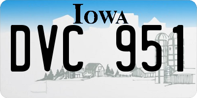 IA license plate DVC951