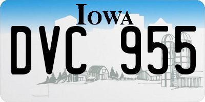 IA license plate DVC955