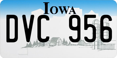 IA license plate DVC956