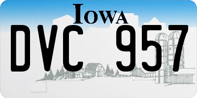 IA license plate DVC957
