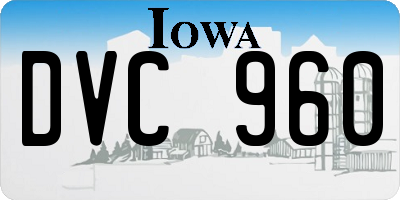 IA license plate DVC960