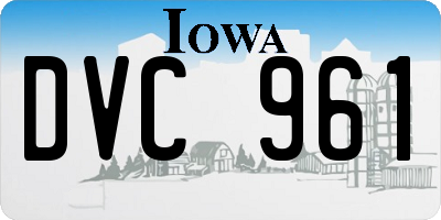 IA license plate DVC961