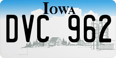 IA license plate DVC962