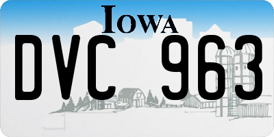 IA license plate DVC963