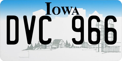 IA license plate DVC966