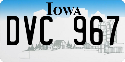 IA license plate DVC967