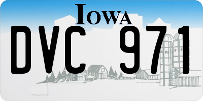 IA license plate DVC971