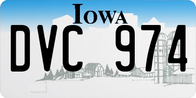 IA license plate DVC974