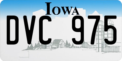 IA license plate DVC975