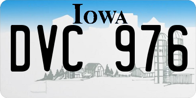 IA license plate DVC976