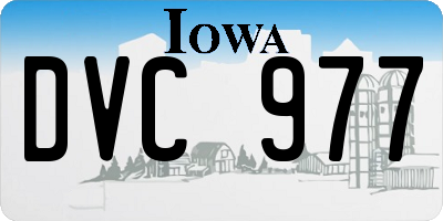 IA license plate DVC977