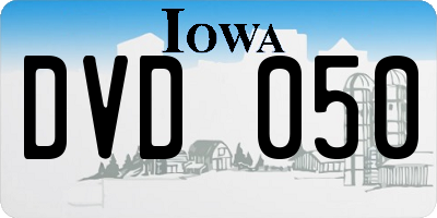 IA license plate DVD050