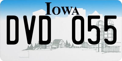 IA license plate DVD055
