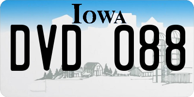 IA license plate DVD088