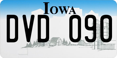 IA license plate DVD090