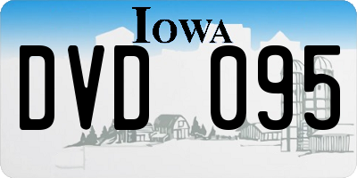 IA license plate DVD095