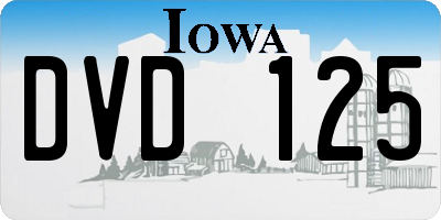 IA license plate DVD125