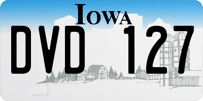 IA license plate DVD127
