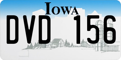 IA license plate DVD156