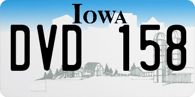 IA license plate DVD158
