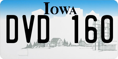 IA license plate DVD160