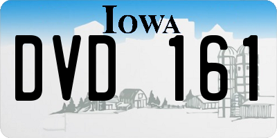 IA license plate DVD161