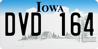 IA license plate DVD164