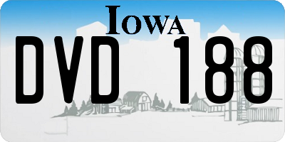 IA license plate DVD188