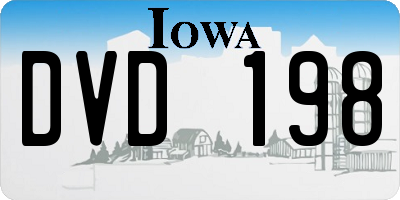 IA license plate DVD198