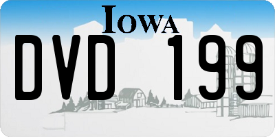 IA license plate DVD199