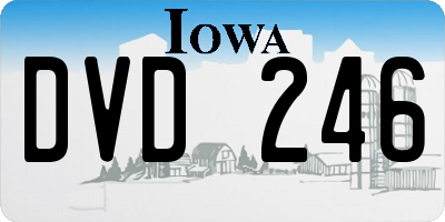 IA license plate DVD246