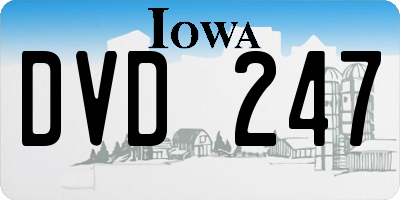 IA license plate DVD247