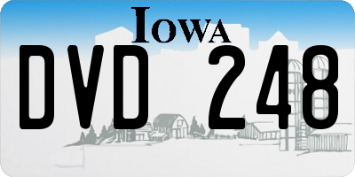 IA license plate DVD248