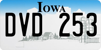 IA license plate DVD253