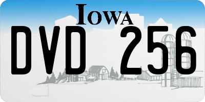 IA license plate DVD256
