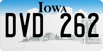 IA license plate DVD262