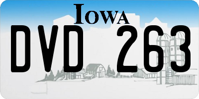 IA license plate DVD263