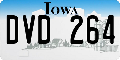IA license plate DVD264