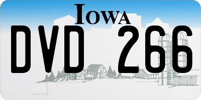 IA license plate DVD266
