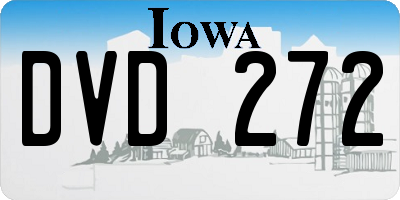 IA license plate DVD272