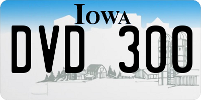 IA license plate DVD300