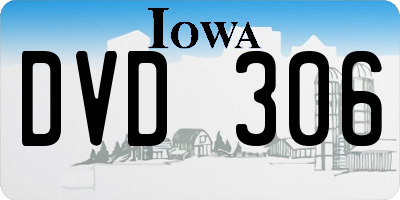 IA license plate DVD306
