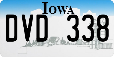 IA license plate DVD338